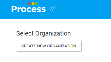 Create New Organization button
