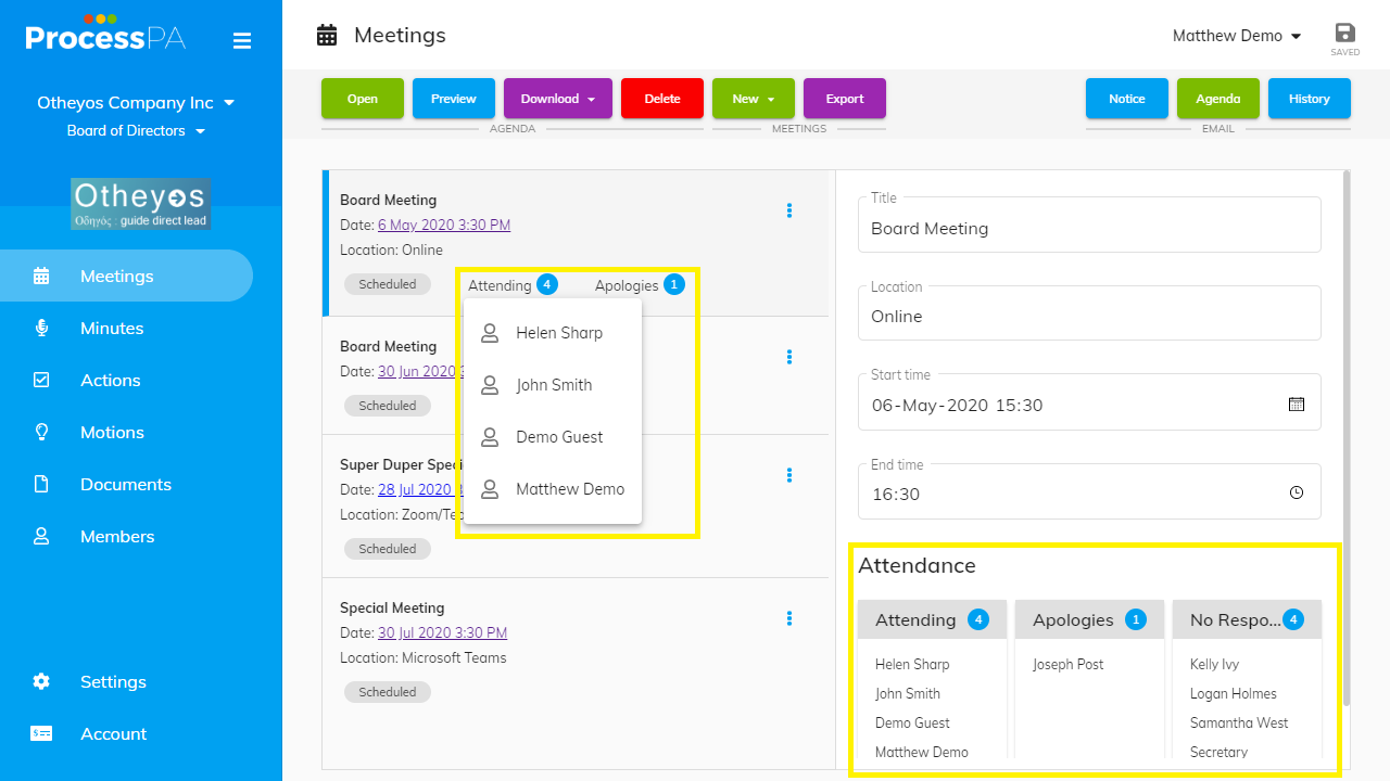 Attendance Attendance