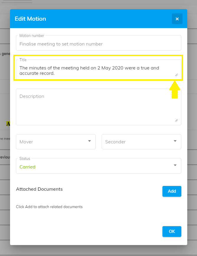 Motion title lines Motion title lines