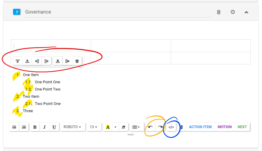 Updated Editor Updated Editor screen