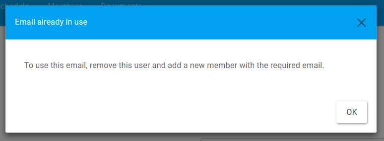 Email already is use Email already in use