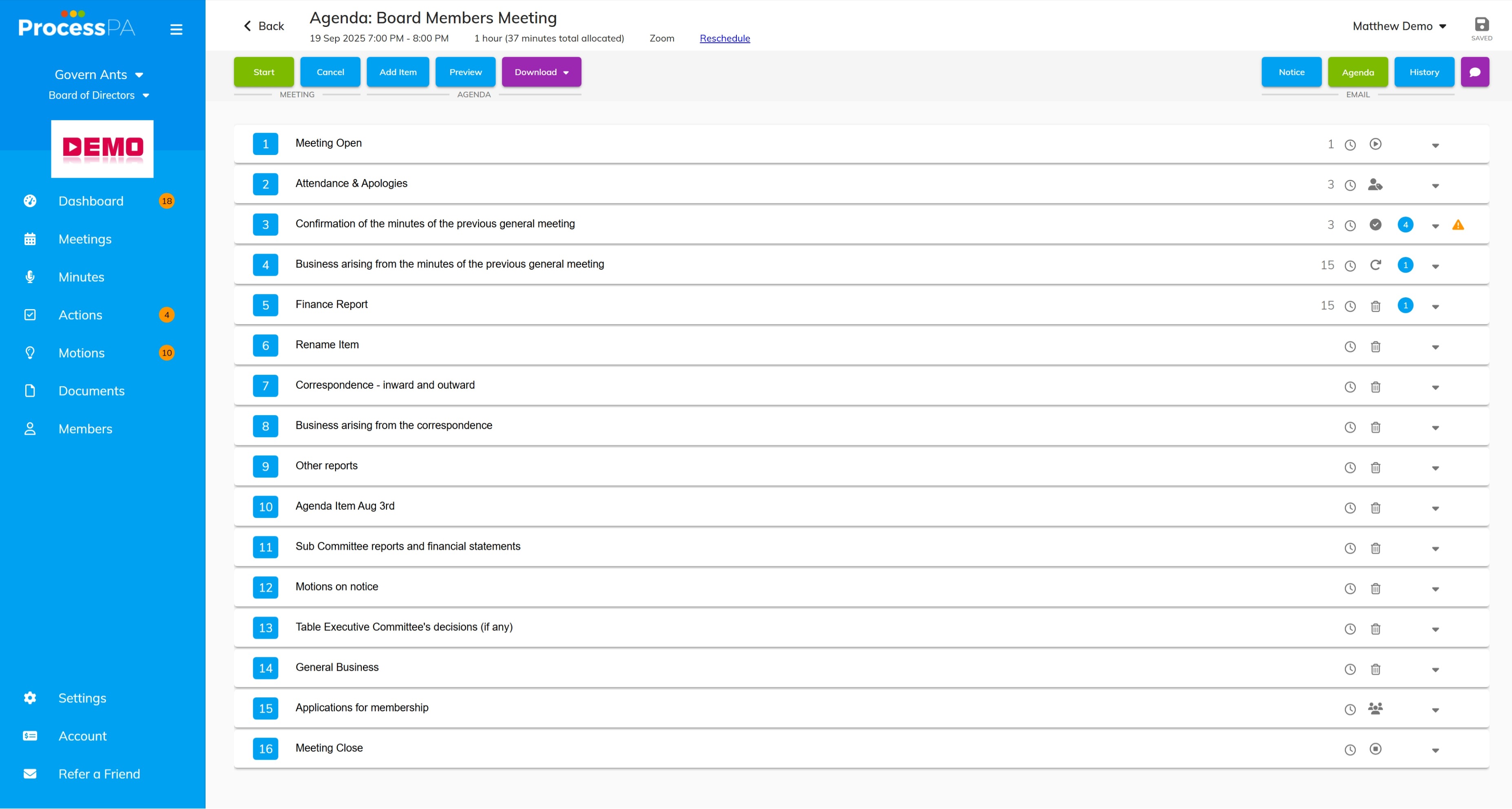 Agenda templates for stress free meetings